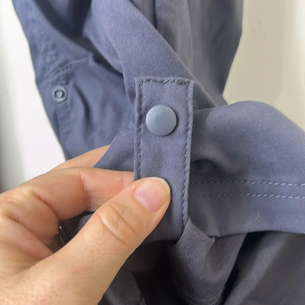 PRANA Halle Straight Convertible Hiking Pants Charcoal Gray Size 12 - Picture 10 of 16